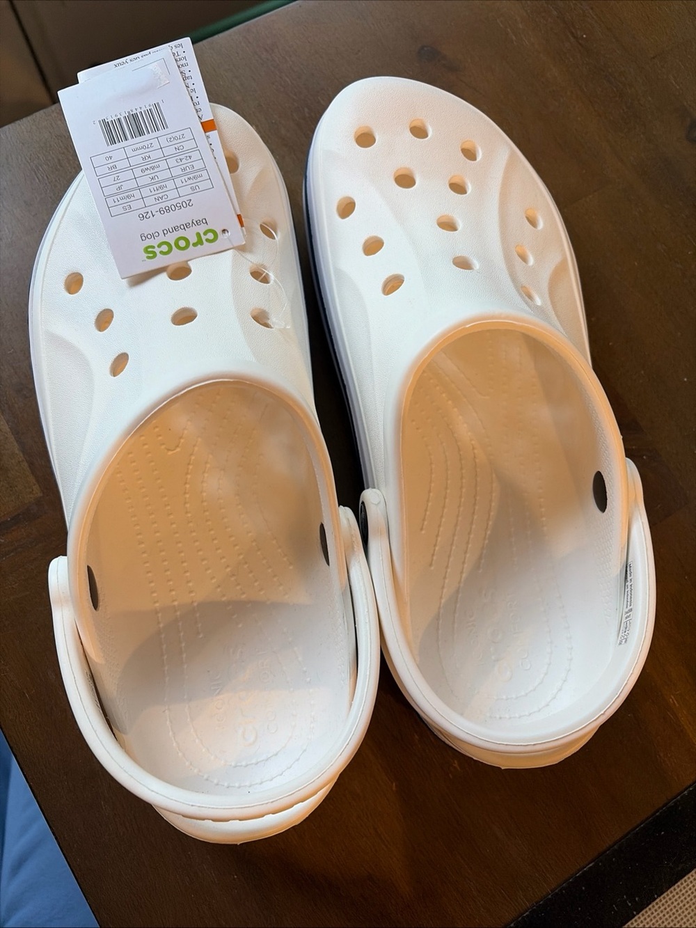 Crocs Classic classic bayaband Sandals nwt new 9 men 11 women white shoes clogs - Picture 4 of 8
